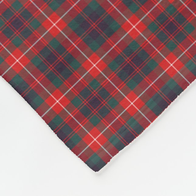 Couverture Polaire Fraser de Lovat Rouge et bleu marine Tartan modern (Coin)