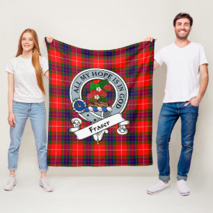 Couverture Polaire Fraser Moderne Clan Badge Tartan Plaid