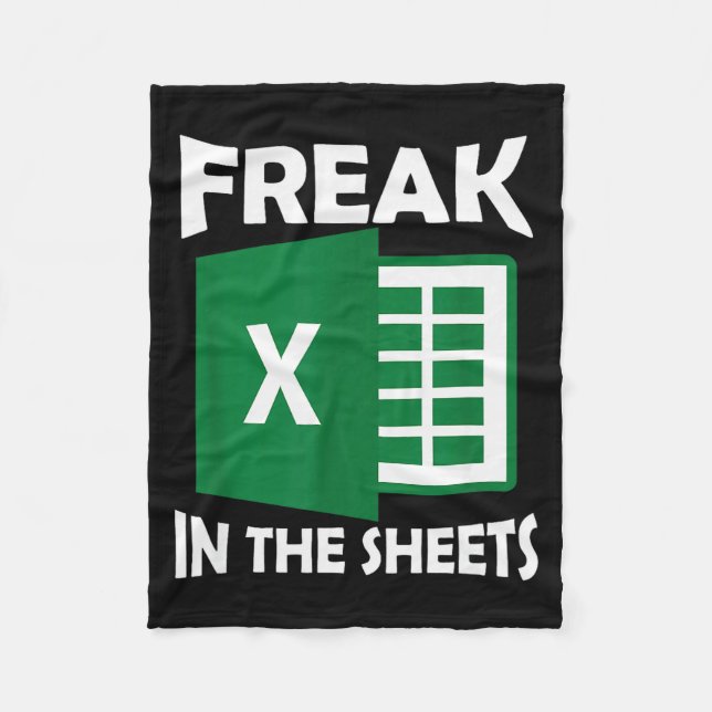 Couverture Polaire Freak In The Sheets, Accountant Funny Spreadsheet  (Devant)