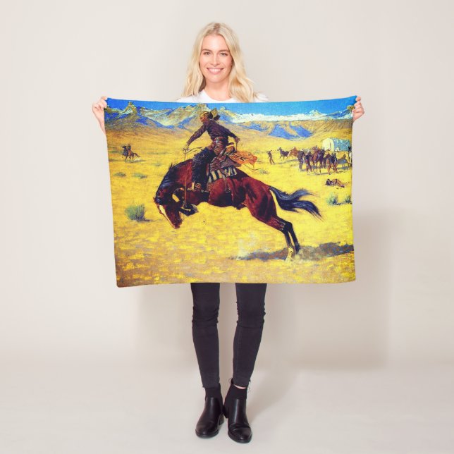 Couverture Polaire Frederic Remington Un matin froid dans la prairie (En situation)