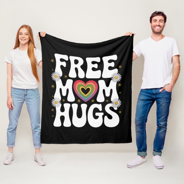 Couverture Polaire Free Mom Hug Transgender Lesbian Gay LGBT Pride (En situation)