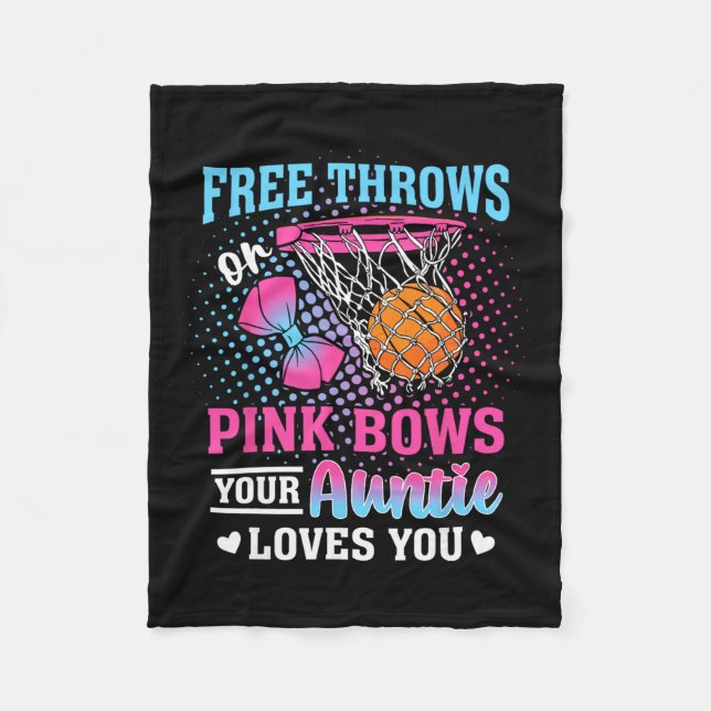 Couverture Polaire Free Throws Or Pink Bows Your Auntie Loves You Gen (Devant)