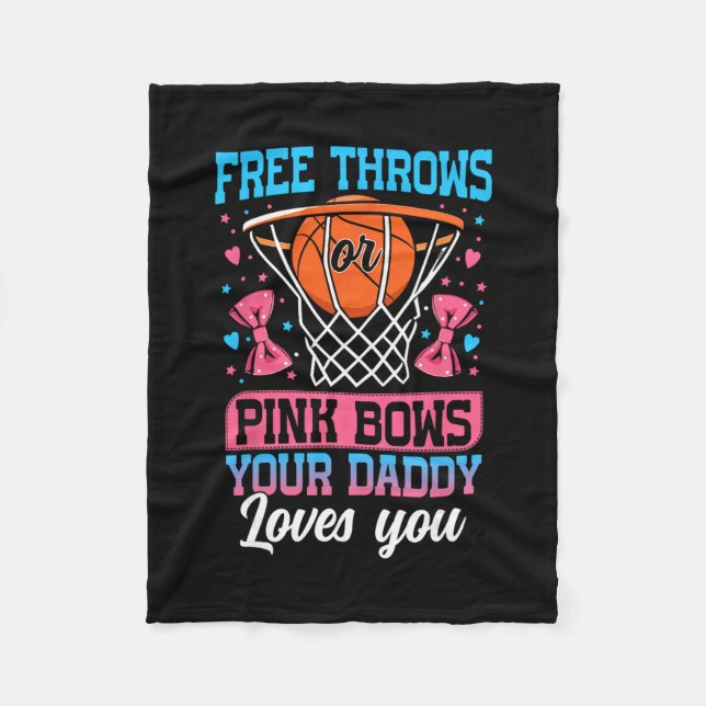 Couverture Polaire Free Throws Or Pink Bows Your Daddy Loves You Gend (Devant)
