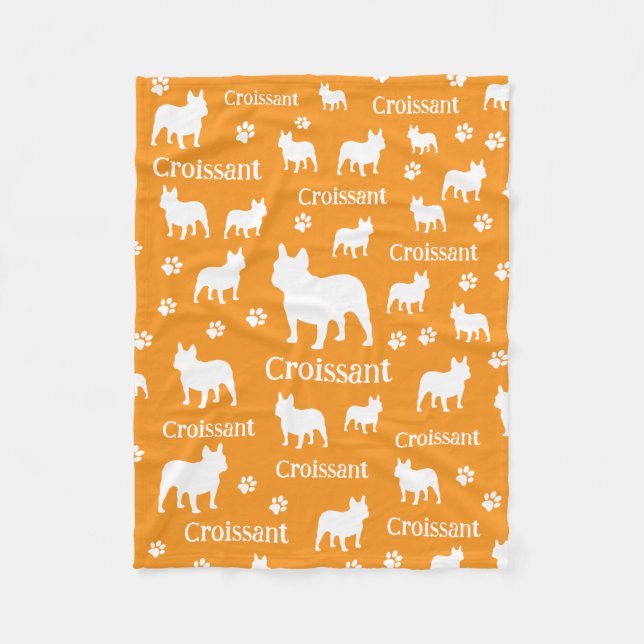 Couverture Polaire French Bulldog Personnalisé Dog Blanket Frenchie (Devant)