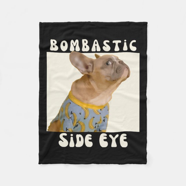 Couverture Polaire French Bulldog Sarcastique Dire Bombastic Side Eye (Devant)