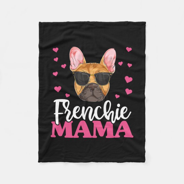 Couverture Polaire Frenchie Bulldog Mama (Devant)