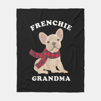 Couverture Polaire Frenchie Grandma Cadeau French Bulldog Famille Xma
