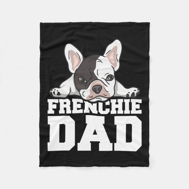 Couverture Polaire Frenchie Papa Cite Pour Ton Père Français (Devant)