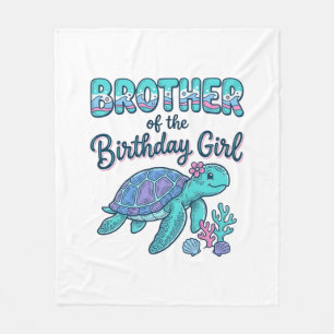 Couverture Polaire Frère de la chemise de tortue de mer de la fille d