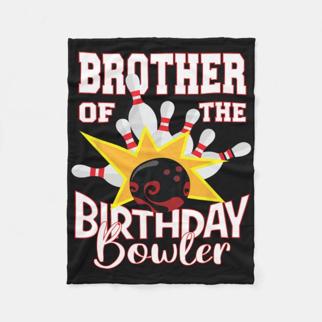Couverture Polaire Frère Du Bowler D'Anniversaire Kid Bowling Party (Devant)