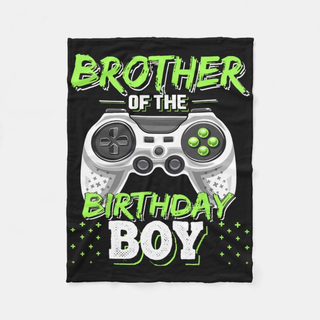 Couverture Polaire Frère du garçon d'anniversaire correspondant jeu v (Devant)