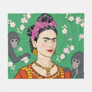 Couverture Polaire Frida Kahlo Monkey Graphic