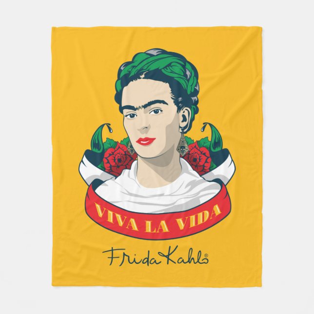 Couverture Polaire Frida Kahlo | Viva la Vida (Devant)