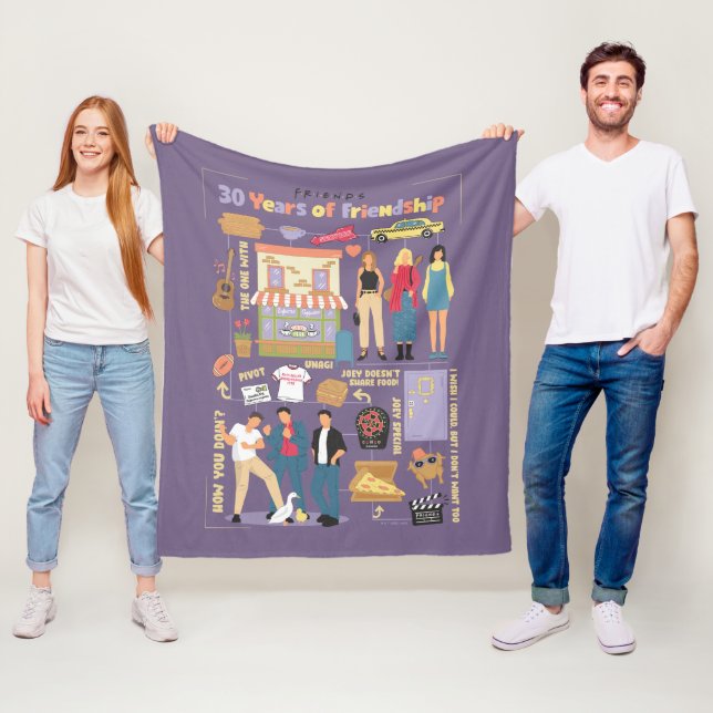 Couverture Polaire FRIENDS™ | 30 Ans d'Amitié (En situation)