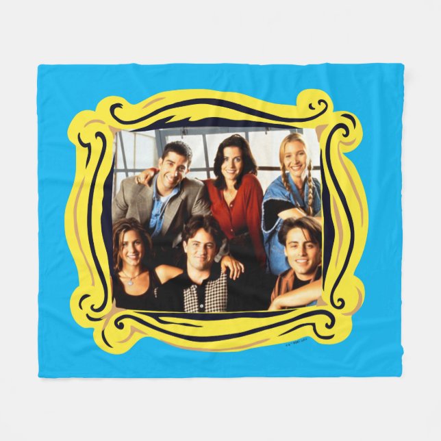 Couverture Polaire FRIENDS™ | Cast assis dans l'appartement de Monica (Devant (Horizontal))