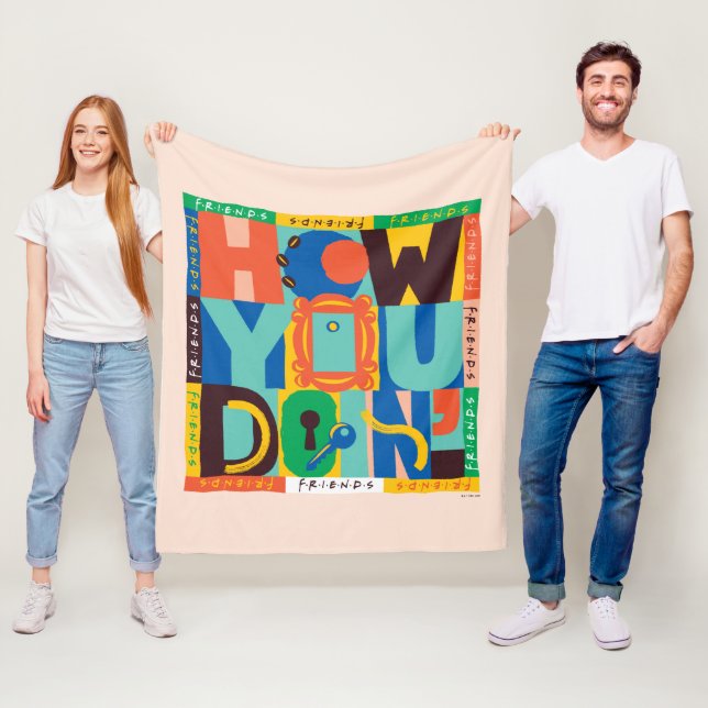 Couverture Polaire FRIENDS™ | Comment vas-tu - Graphisme vibrant (En situation)