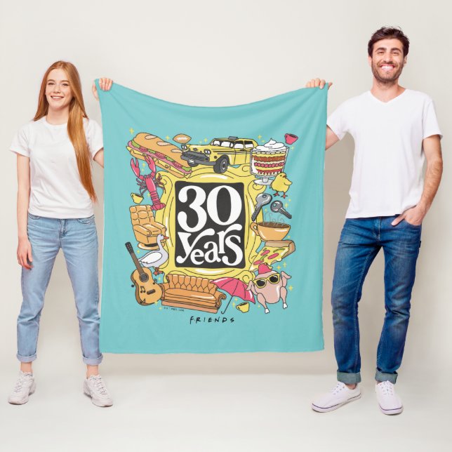 Couverture Polaire FRIENDS™ | Graphisme 30 ans (En situation)