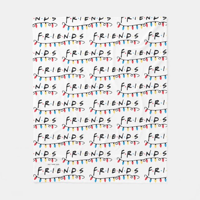 Couverture Polaire FRIENDS™ | Guirlandes de Noël Logo (Devant)