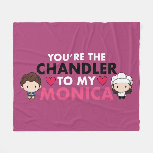 Couverture Polaire FRIENDS™ | Vous êtes le Chandler de ma Monica (Devant (Horizontal))