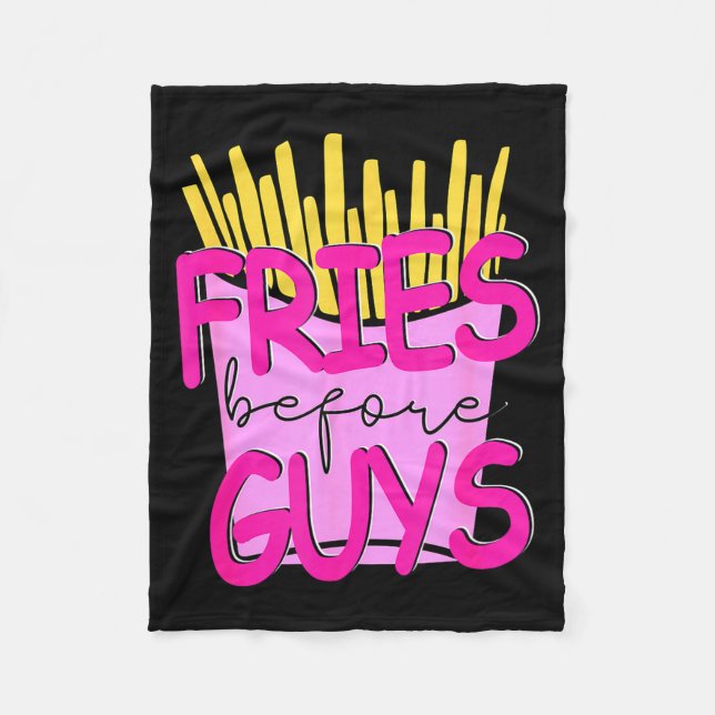 Couverture Polaire Fries Before Guys Teenage Girls Dating Valentines  (Devant)