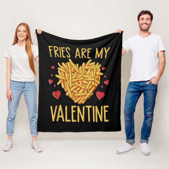 Couverture Polaire Frites Sont Mon Valentin (En situation)
