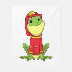 Couverture Polaire Frog as Firefighter avec Helmet