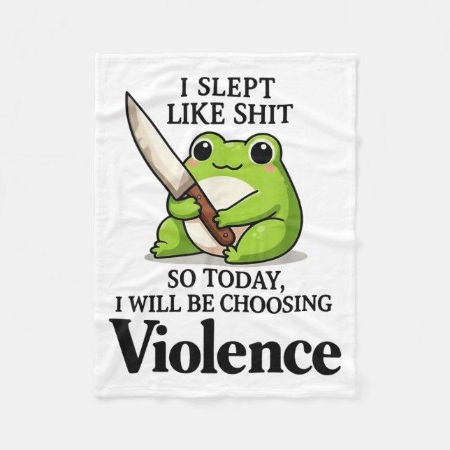 Couverture Polaire Frog I Slept Like So Today I Will Be Choosing Viol (Devant)