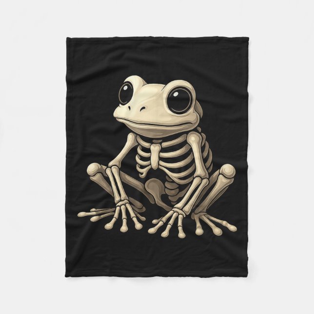 Couverture Polaire Frog Skeleton Halloween Funny Frog Lover Men Women (Devant)