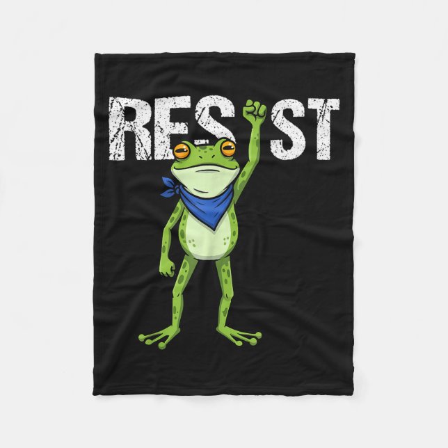 Couverture Polaire Frogs Resist - Rtland Frog Protest Funny  (Devant)