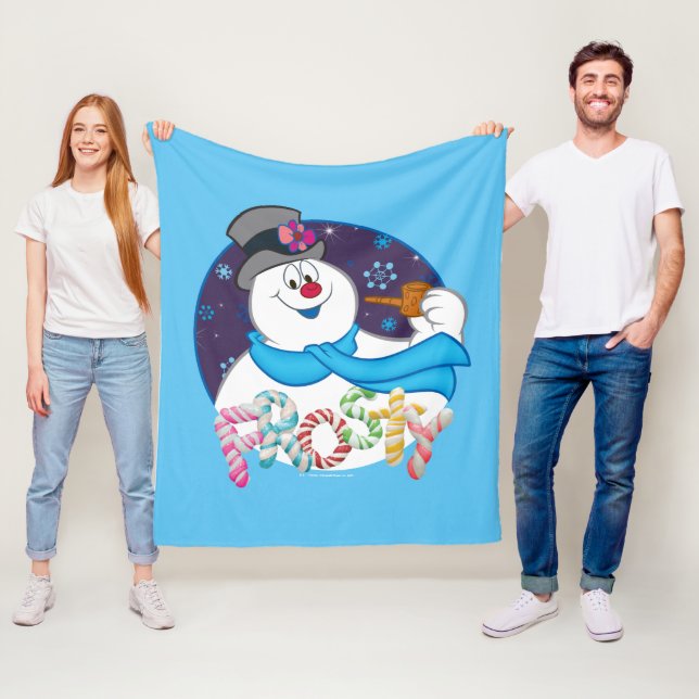 Couverture Polaire Frosty the Snowman™ | Nom du Sucre de canne coloré (En situation)