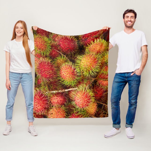 Couverture Polaire Fruit de rambutan au marché de Can Duoc (En situation)
