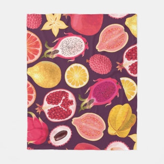 Couverture Polaire Fruit exotique : coloré sans soudure motif