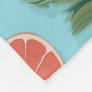 Couverture Polaire Fruit exotique motif floral.