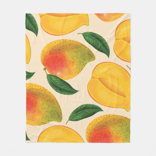 Couverture Polaire Fruit Mango Motif sans joint (Devant)