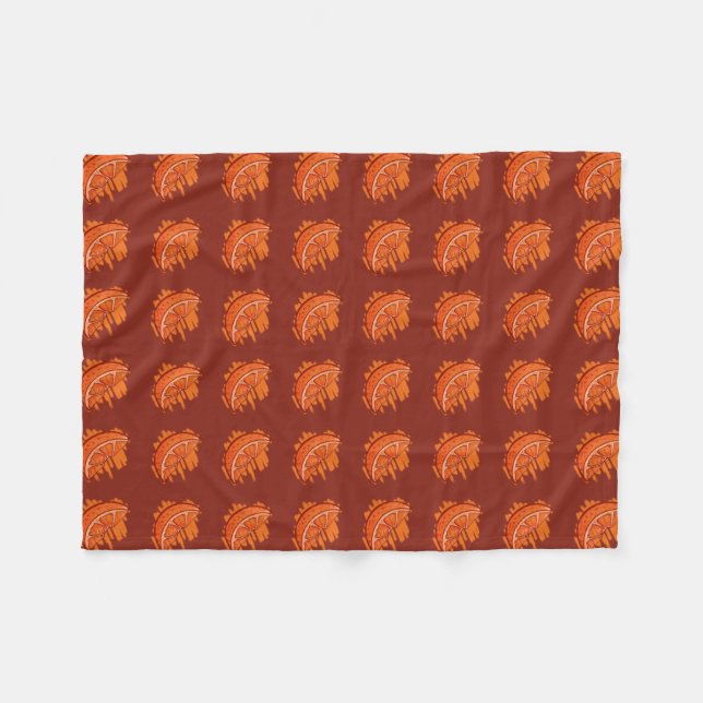 Couverture Polaire Fruit Motif Sang Orange Cadeaux (Devant (Horizontal))