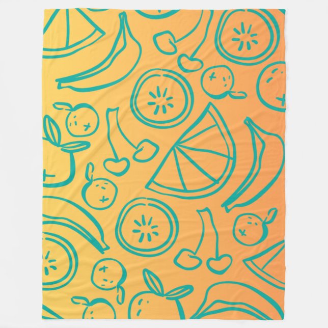 Couverture Polaire Fruits (Devant)