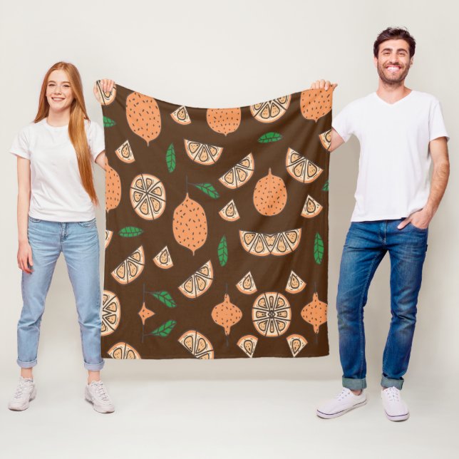 Couverture Polaire Fruits d'agrumes (En situation)