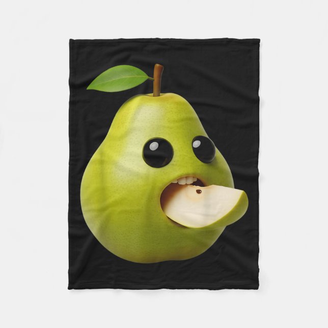 Couverture Polaire Fruits de niche drôle poire mème brainrot surréali (Devant)