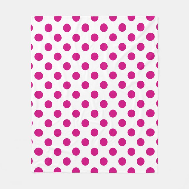 Couverture Polaire Fuchsia polka (Devant)