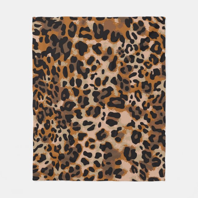 Couverture Polaire Full seamless jaguar cheetah animal skin pattern. (Devant)