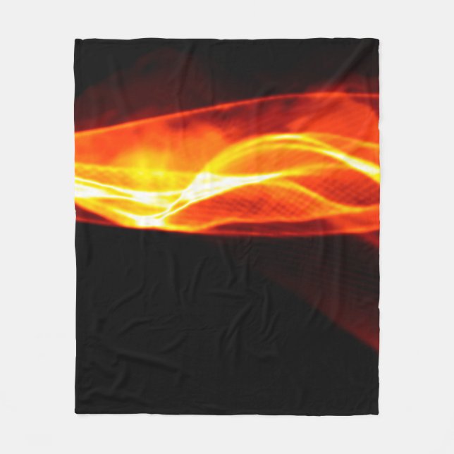 Couverture Polaire Fumée rouge Abstraite Feu sur arrière - plan noir. (Devant)