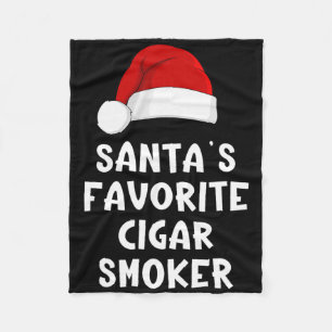 Couverture Polaire Fumeur de cigare préféré du Père Noël de Noël Ciga