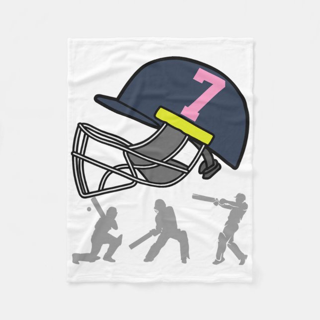 Couverture Polaire Fun 7th Birthday Cricket Player Boys Kids 7 Year O (Devant)