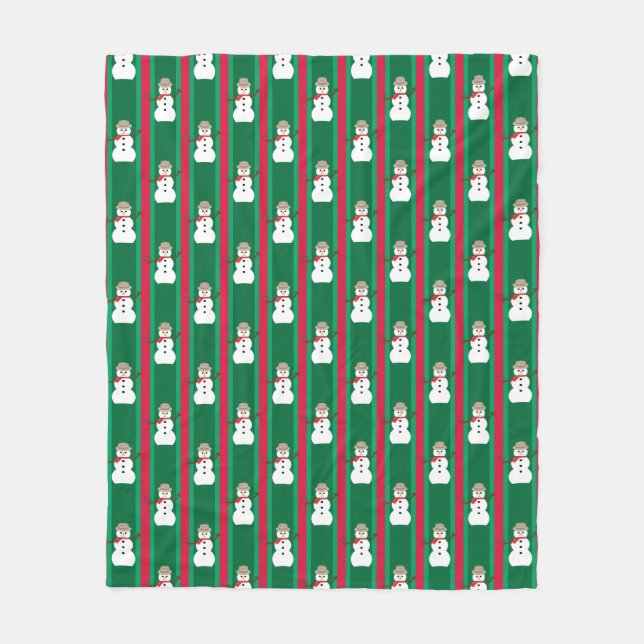 Couverture Polaire Fun and Fancy Christmas Snowman inspecteur (Devant)