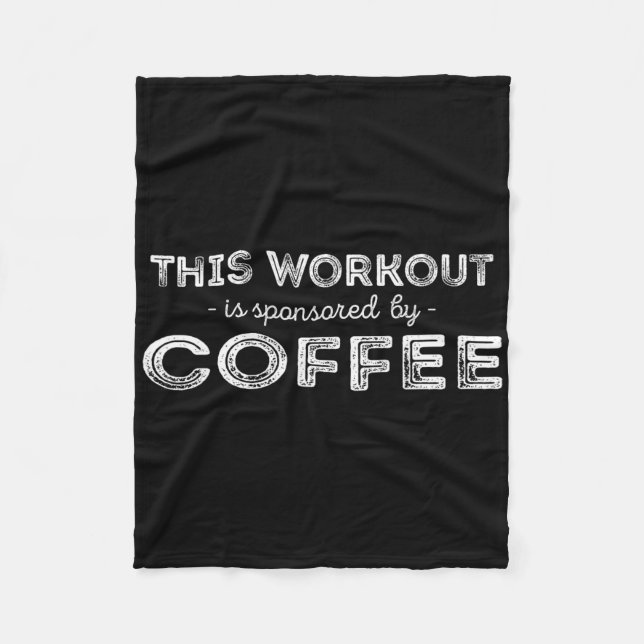 Couverture Polaire Fun Coffee Shirt - Workout Sponsored  (Devant)