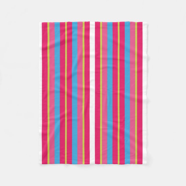 Couverture Polaire Fun Coloré Multi Stripes (Devant)