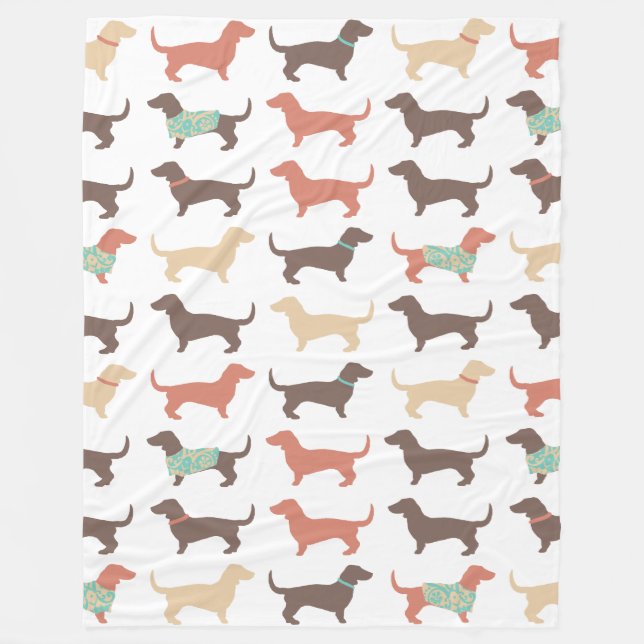Couverture Polaire Fun Dachshund Dog Motif (Devant)