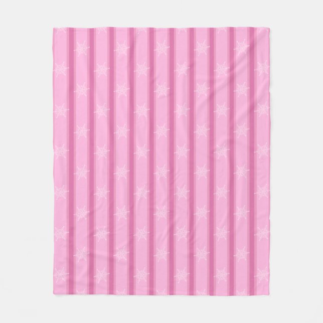 Couverture Polaire Fun et Fun de neige rose (Devant)