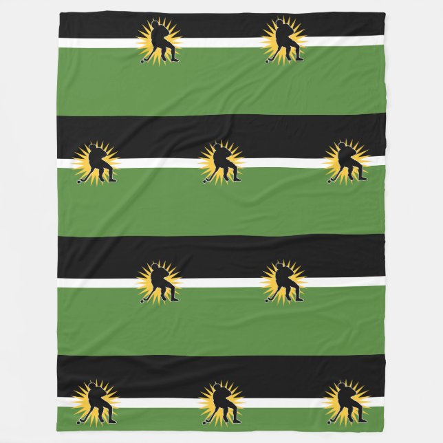 Couverture Polaire FUN - Étoile de sport de hockey (Devant)