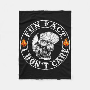 Couverture Polaire Fun Fact Je ne me soucie pas Drôle Squelette Sarca
